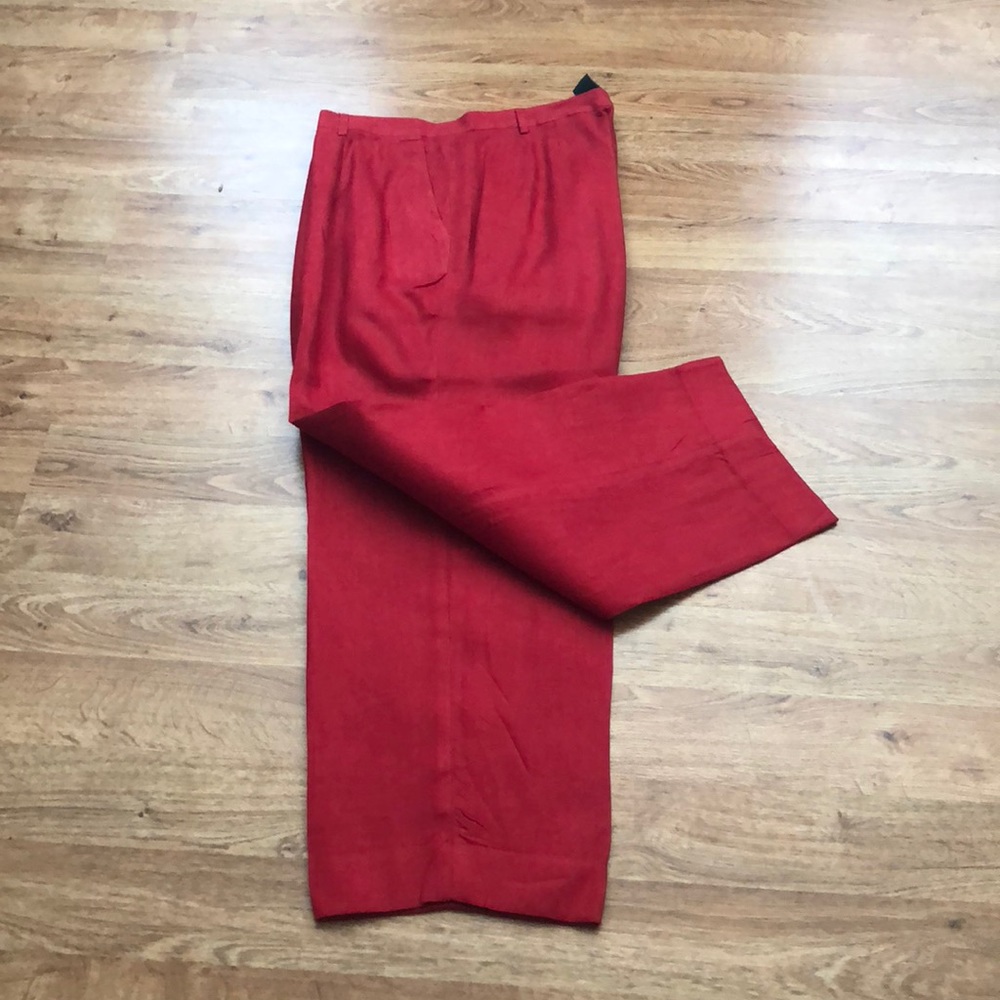 Red linen Ralph Lauren pants